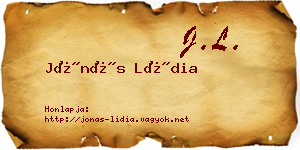 Jónás Lídia névjegykártya