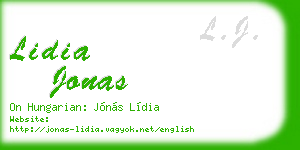lidia jonas business card